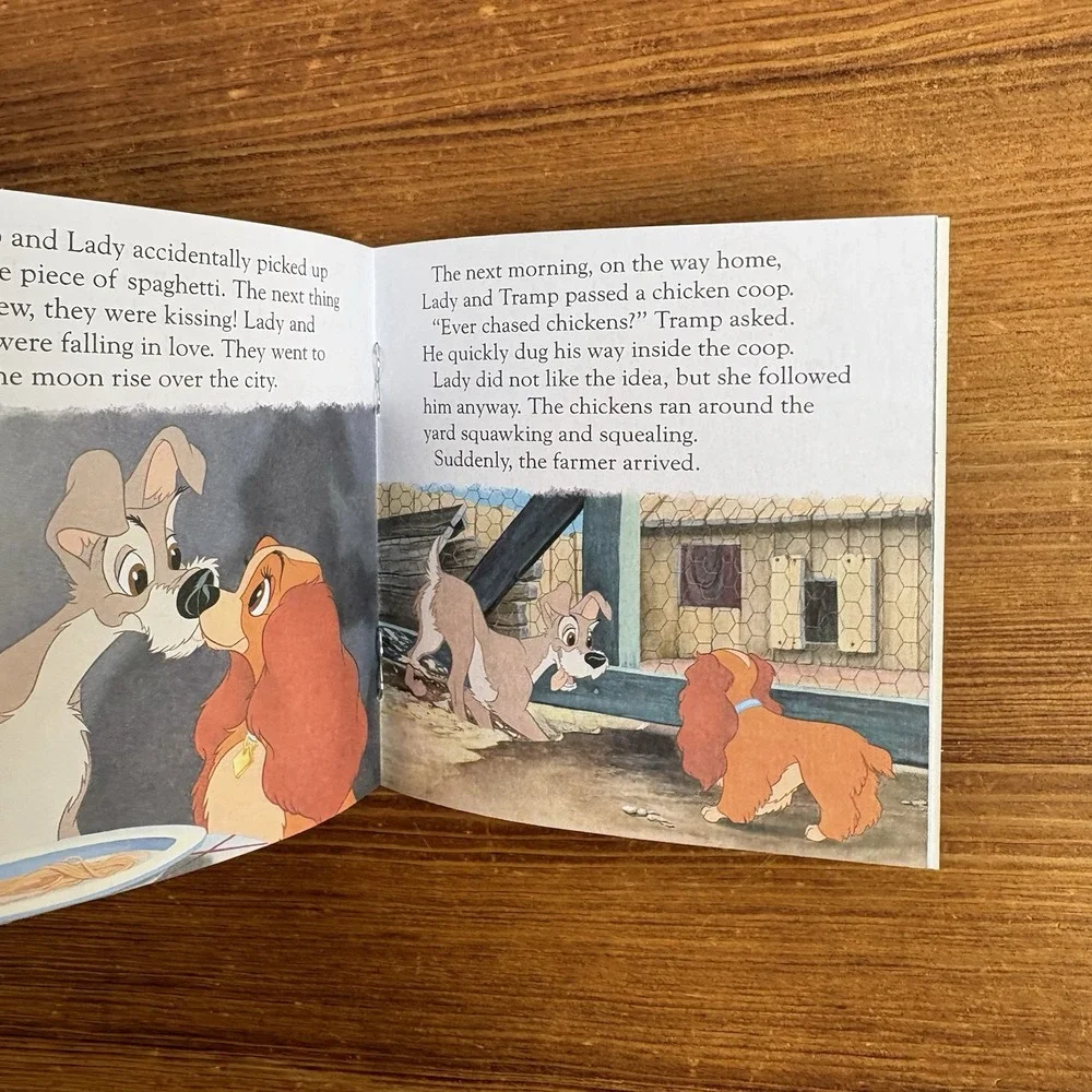 Disney Princess Mini Books Lot of 3 Ariel Belle Lady and the Tramp 4